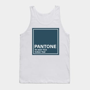 pantone 19-4227 TCX Indian Teal Tank Top